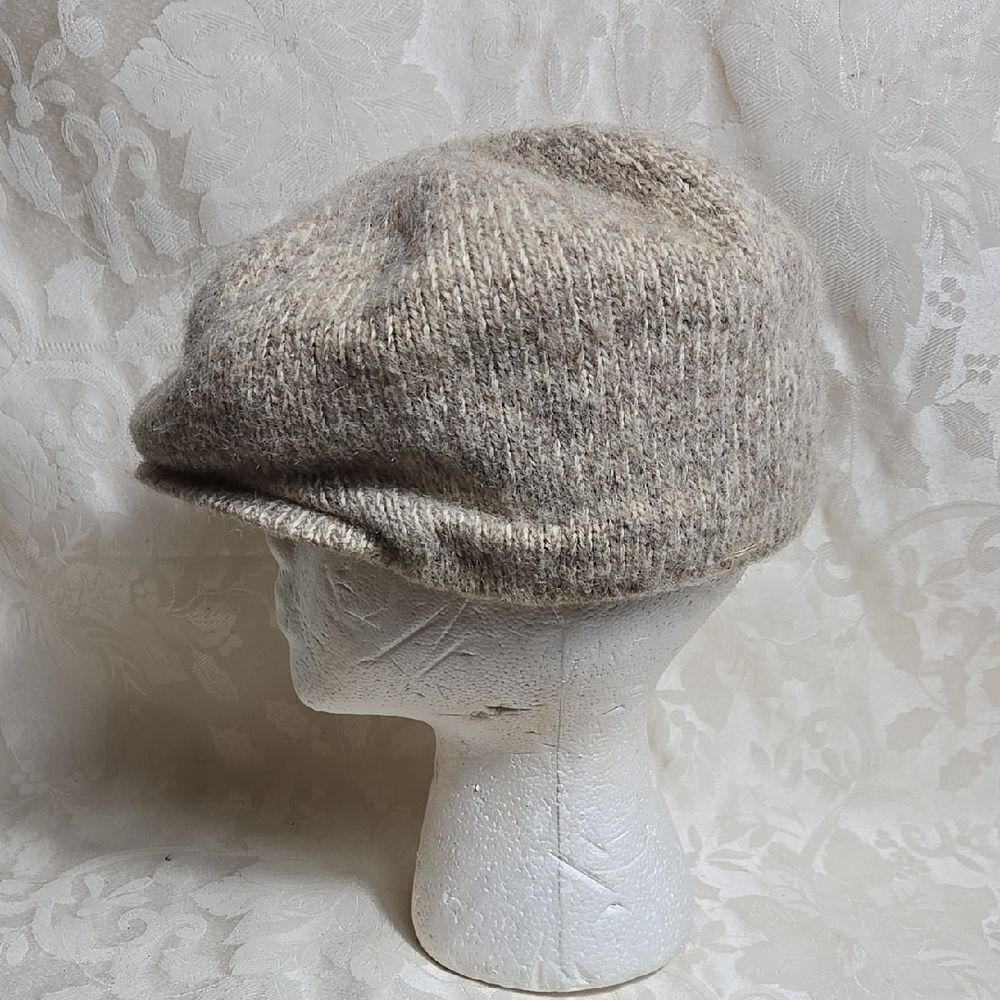 Vintage Light Brown Wool Blend Newsboy Hat